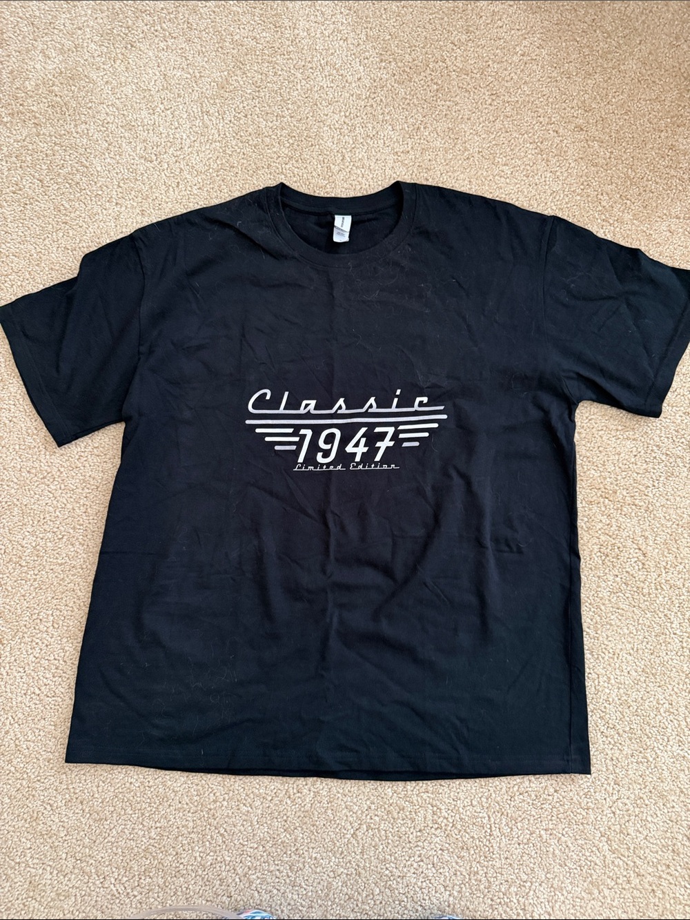Men’s Black “Classic 1947” Graphic Tee